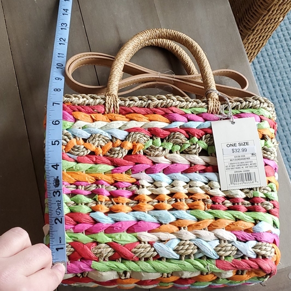 NWT Colorful straw bag from A New Day Target - Picture 4 of 8